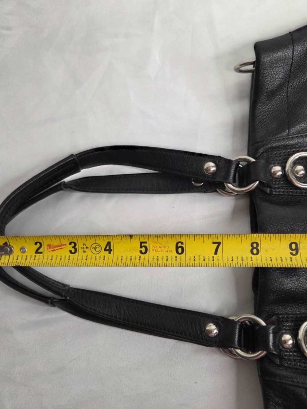 AUTHENTIC COACH ASHLEY LEATHER LARGE SATCHEL CARRYALL BAG PURSE F15513 BLACK - Picture 9 of 16
